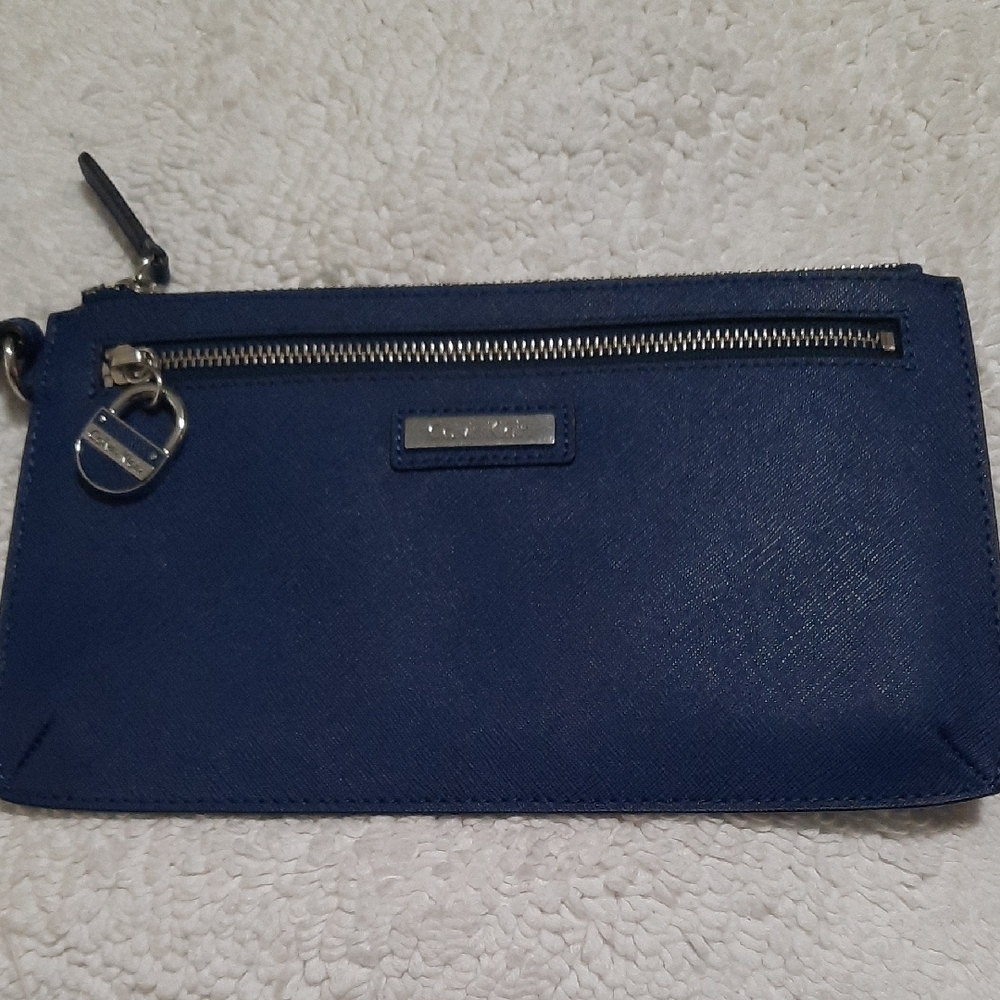 Calvin Klein Blue Wristlet with Silver Details